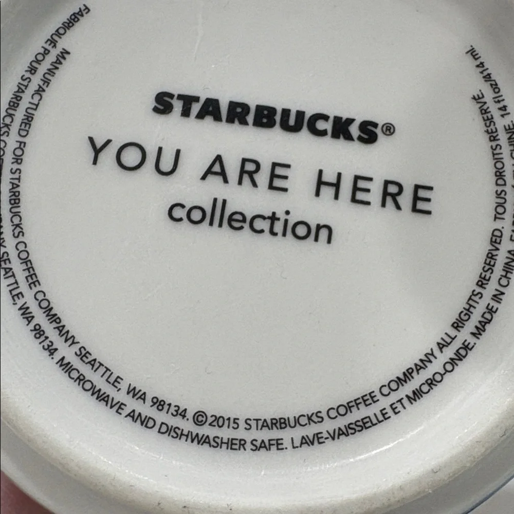 Starbucks You Are‎ Here Maryland Mug Yellow Interior 2015 Collector Cup